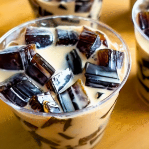 Easy Coffee Jelly Dessert Drink Recipe photo